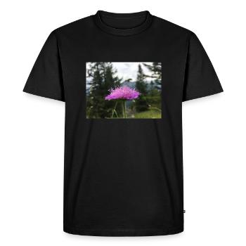 Spring Flowers - Men's Premium Organic T-Shirt - black - Front - Nico (187cm)
