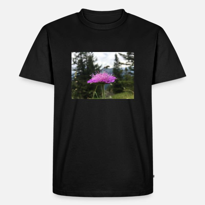 Frühling Blümchen - Männer Premium Bio T-Shirt - Schwarz