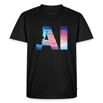 Artificial Intelligence - Men's Premium Organic T-Shirt - black - Front - Nico (187cm)