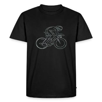 Vélo vélo adrénaline vélo vélo - T-shirt Premium bio Homme - noir - Devant - Nico (187cm)