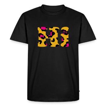 Hi Leoprint - Men's Premium Organic T-Shirt - black - Front - Nico (187cm)