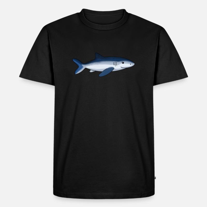 extra cooler Hai - Männer Premium Bio T-Shirt - Schwarz