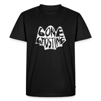 Gone Ghosting Halloween Ghost - Men's Premium Organic T-Shirt - black - Front - Nico (187cm)