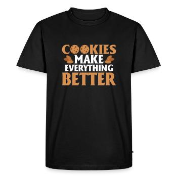 Les biscuits rendent tout meilleur Cuisson gâteau Biscuit - T-shirt Premium bio Homme - noir - Devant - Nico (187cm)