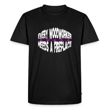 Les charpentiers cool travail forestier funshirt - T-shirt Premium bio Homme - noir - Devant - Nico (187cm)
