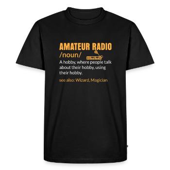 Radio amateur Un opérateur amateur - T-shirt Premium bio Homme - noir - Devant - Nico (187cm)