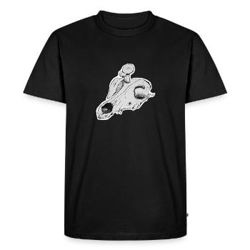 Shroom Skull Sticker Version Transparent - T-shirt Premium bio Homme - noir - Devant - Nico (187cm)