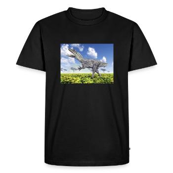 Dinosaur Allosaurus - Men's Premium Organic T-Shirt - black - Front - Nico (187cm)