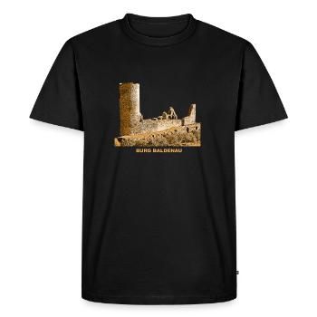 Baldenau Mosbach Castle Ruin Hundsrück Rhineland - Men's Premium Organic T-Shirt - black - Front - Nico (187cm)