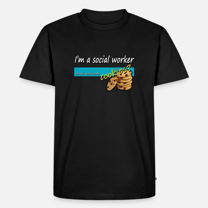 Social Worker Sozialarbeiter - Männer Premium Bio T-Shirt - Schwarz