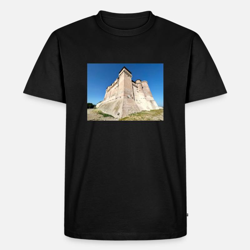 Schloss von Santa Severa - Männer Premium Bio T-Shirt - Schwarz