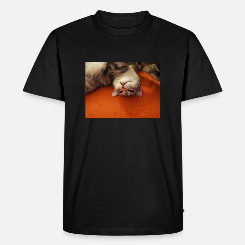 Kitty ist das egal - Männer Premium Bio T-Shirt - Schwarz