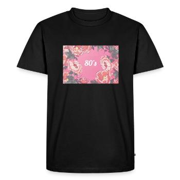 80's - Men's Premium Organic T-Shirt - black - Front - Nico (187cm)