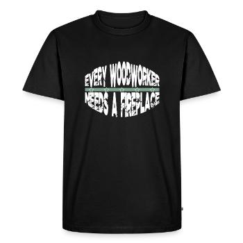 Charpentier Blague Geek Woodworking Gift Apprenti - T-shirt Premium bio Homme - noir - Devant - Nico (187cm)