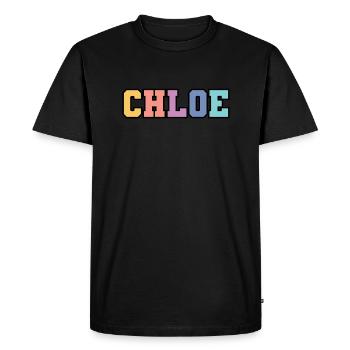 Name - Chloe - Men's Premium Organic T-Shirt - black - Front - Nico (187cm)