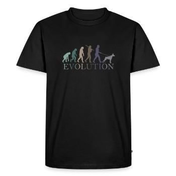 DOBERMAN evolution - Men's Premium Organic T-Shirt - black - Front - Nico (187cm)