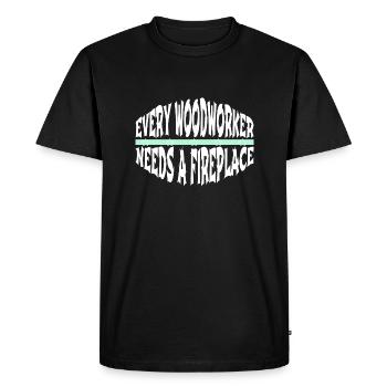lumberjack hearbeat joke fun shirt - Men's Premium Organic T-Shirt - black - Front - Nico (187cm)