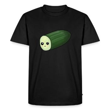 Süsse Gurke - Männer Premium Bio T-Shirt - Schwarz - Vorne - Nico (187cm)