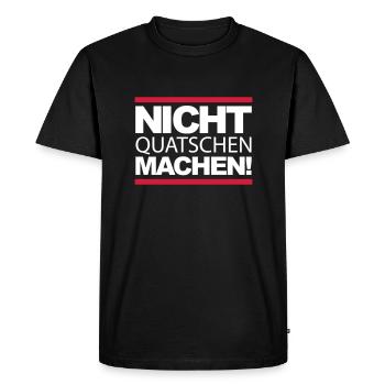 Ne parlez pas de cadeau de chemise | motivation - T-shirt Premium bio Homme - noir - Devant - Nico (187cm)