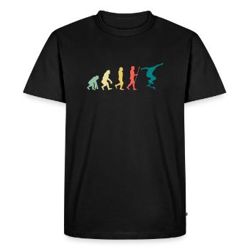 Skater Evolution Skateboard Skateboarding - Men's Premium Organic T-Shirt - black - Front - Nico (187cm)