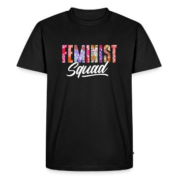 Troupe féministe Féministe - T-shirt Premium bio Homme - noir - Devant - Nico (187cm)