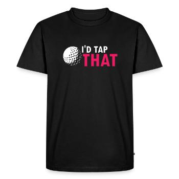 I'd TAP That Cool Retro Funny Golfer Designs - Men's Premium Organic T-Shirt - black - Front - Nico (187cm)