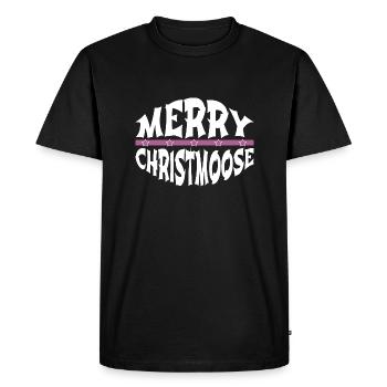 Dictons amusants comiques Arbre de Noël Oiseau - T-shirt Premium bio Homme - noir - Devant - Nico (187cm)
