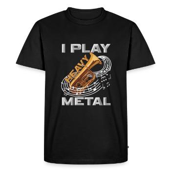 Jouer du tuba sur le tuba - T-shirt Premium bio Homme - noir - Devant - Nico (187cm)