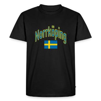 Norrköping drapeau suédois - T-shirt Premium bio Homme - noir - Devant - Nico (187cm)