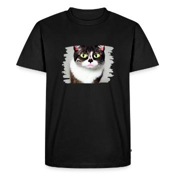 Chat racé 3 - T-shirt Premium bio Homme - noir - Devant - Nico (187cm)