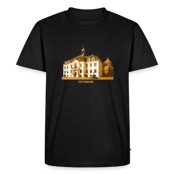 Hôtel de ville de Teterow Rostock Mecklenburg-Vorpommern - T-shirt Premium bio Homme - noir - Devant - Nico (187cm)
