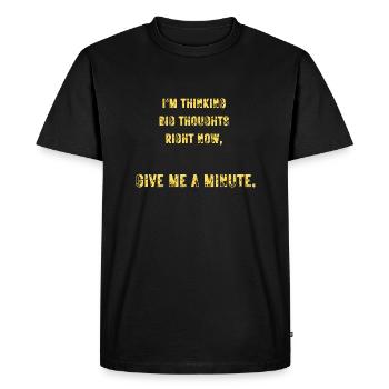 Grandes pensées - T-shirt Premium bio Homme - noir - Devant - Nico (187cm)
