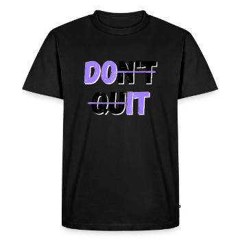 N’abandonnez pas! /Fais-le - T-shirt Premium bio Homme - noir - Devant - Nico (187cm)