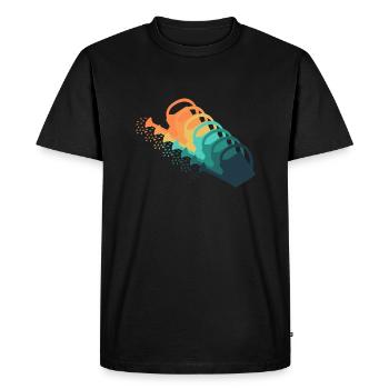 Vintage watering - Men's Premium Organic T-Shirt - black - Front - Nico (187cm)