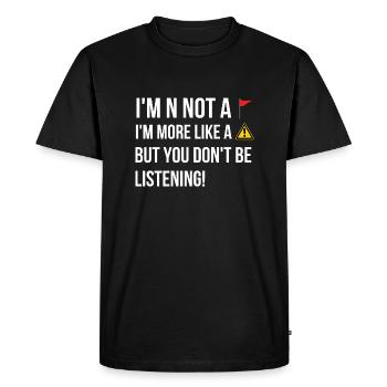 Relationship Relationship Dating Saying English - Men's Premium Organic T-Shirt - black - Front - Nico (187cm)