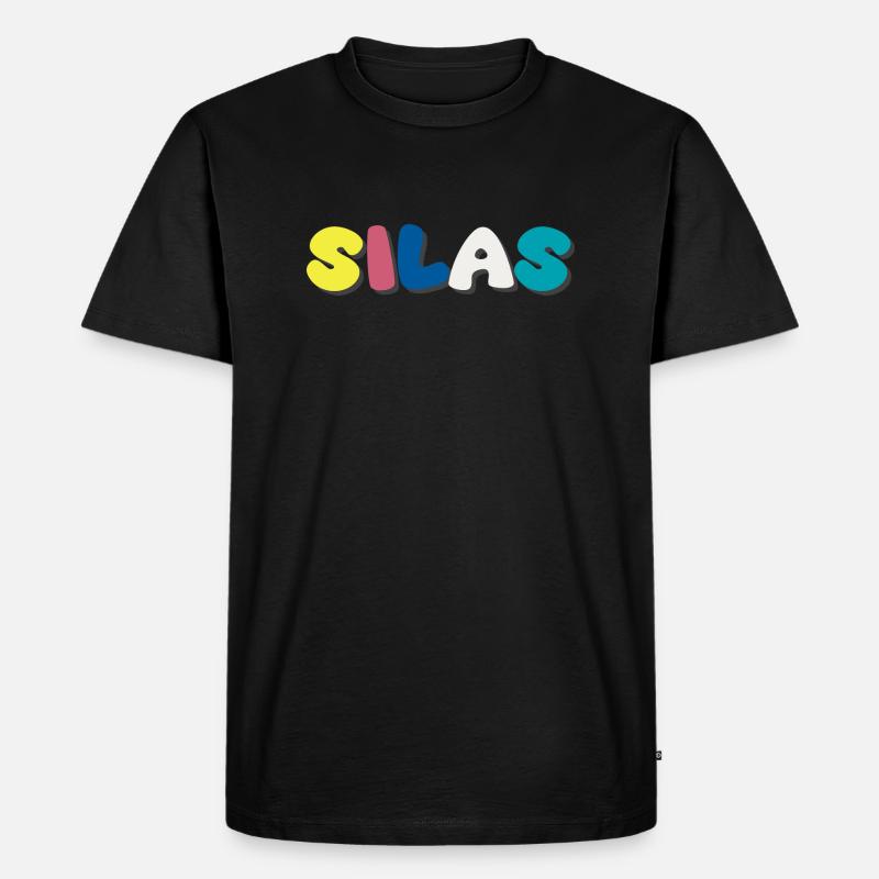 Name - Silas - Männer Premium Bio T-Shirt - Schwarz
