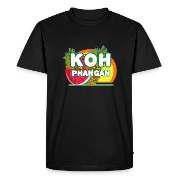 Île paradisiaque Koh Phangan - T-shirt Premium bio Homme - noir - Devant - Nico (187cm)