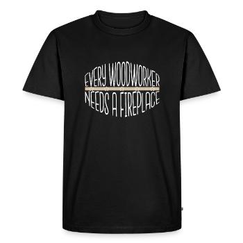 Sexy Charpentier T-shirts Charpentier Plombier - T-shirt Premium bio Homme - noir - Devant - Nico (187cm)