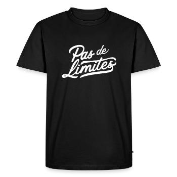 Pas de limites - T-shirt Premium bio Homme - noir - Devant - Nico (187cm)