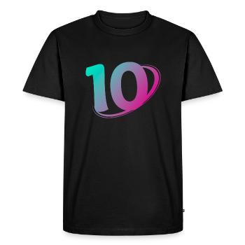 Numéro 10 multicolore - T-shirt Premium bio Homme - noir - Devant - Nico (187cm)