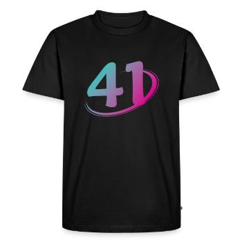 Numéro 41 multicolore - T-shirt Premium bio Homme - noir - Devant - Nico (187cm)
