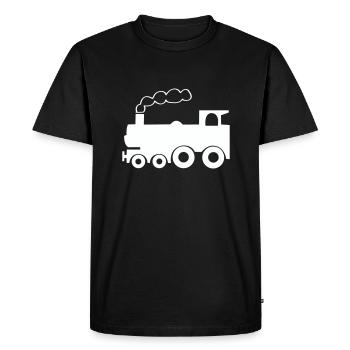 Locomotive - T-shirt Premium bio Homme - noir - Devant - Nico (187cm)