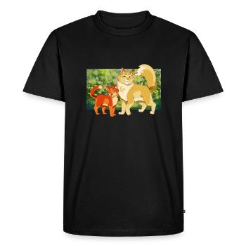 Firestar Étoile de feu Cœur de lion Chats cœur de lion - T-shirt Premium bio Homme - noir - Devant - Nico (187cm)