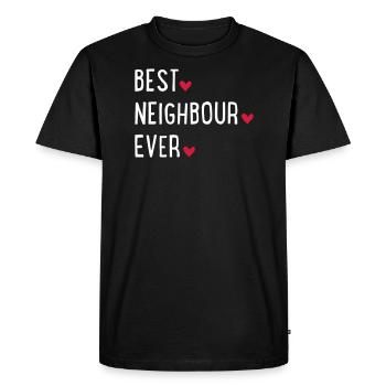 best neighbour ever - Men's Premium Organic T-Shirt - black - Front - Nico (187cm)