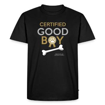 Chien - Certifié Bon Garçon - T-shirt Premium bio Homme - noir - Devant - Nico (187cm)