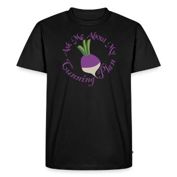 Posez-moi des questions sur mon plan astucieux Blackadder Navet - T-shirt Premium bio Homme - noir - Devant - Nico (187cm)