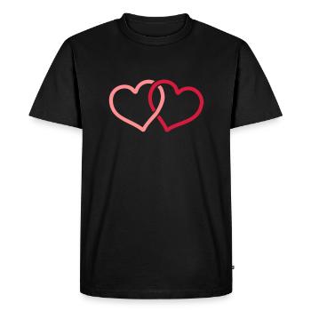 heart - T-shirt Premium bio Homme - noir - Devant - Nico (187cm)