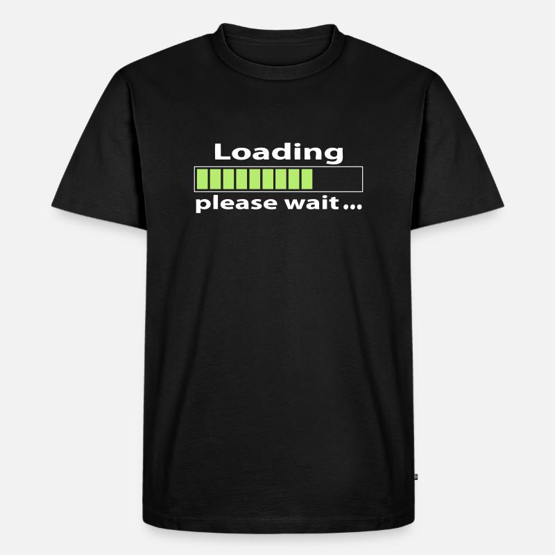 loading please wait - Männer Premium Bio T-Shirt - Schwarz