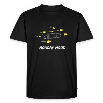 Monday Mood - Men's Premium Organic T-Shirt - black - Front - Nico (187cm)