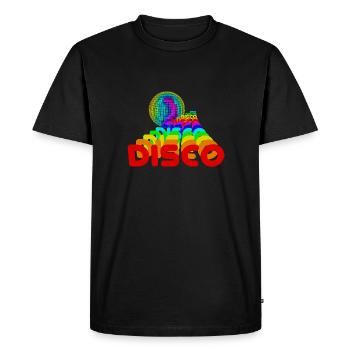 Disco - T-shirt Premium bio Homme - noir - Devant - Nico (187cm)